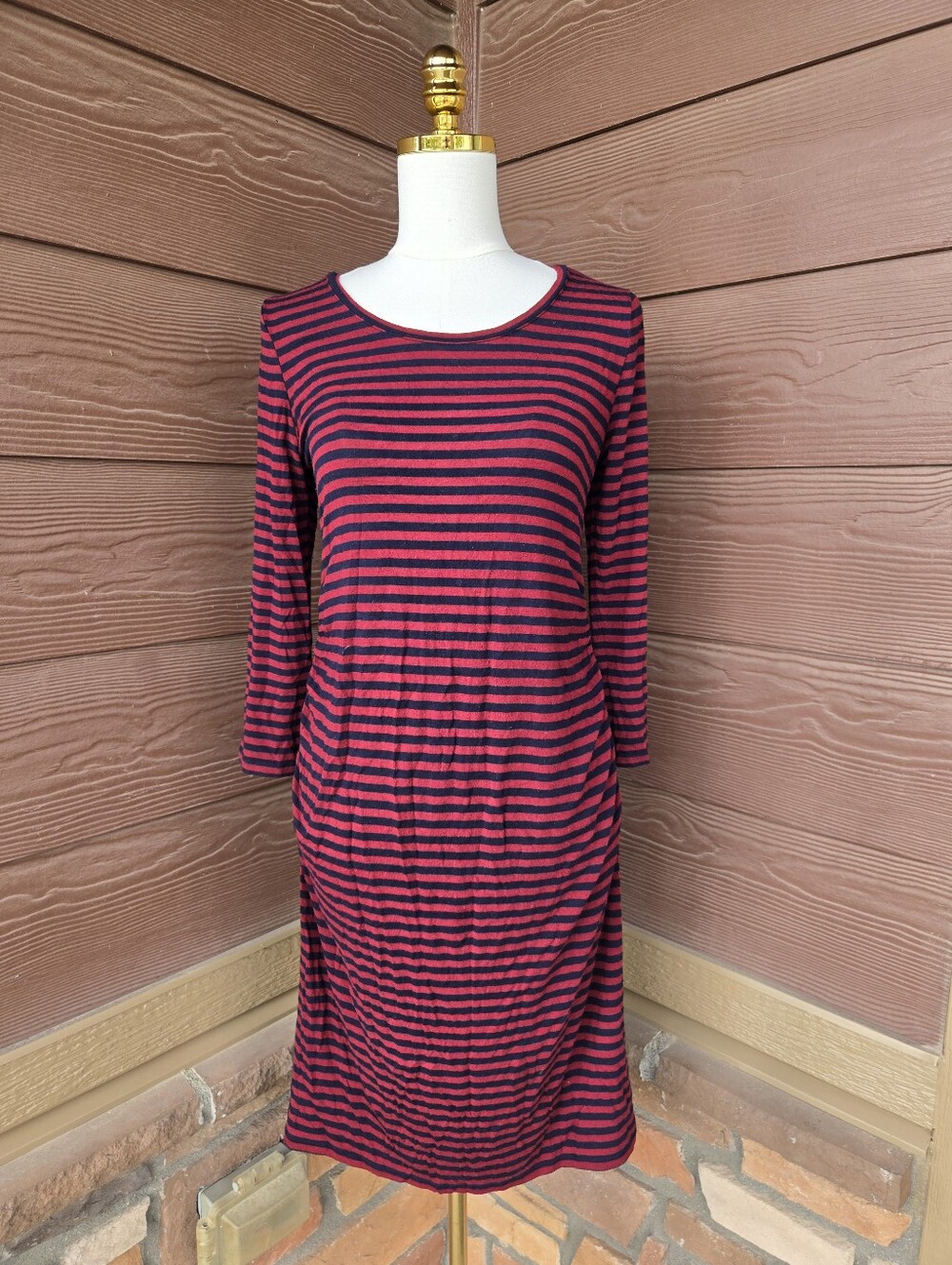 Liz Lange Maternity for Target Striped Scoop‑Neck Midi Dress – Women’s Small